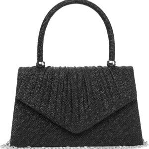 Sparkly Evening Clutch Bag Small Crossbody Purse for Women Weddings Parties